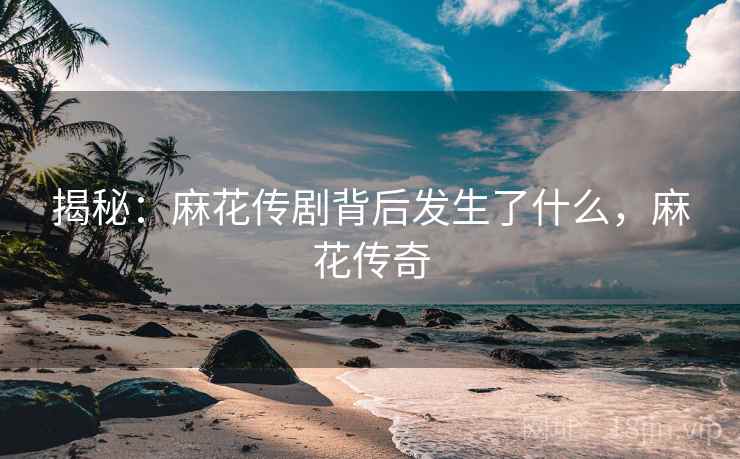 揭秘：麻花传剧背后发生了什么，麻花传奇